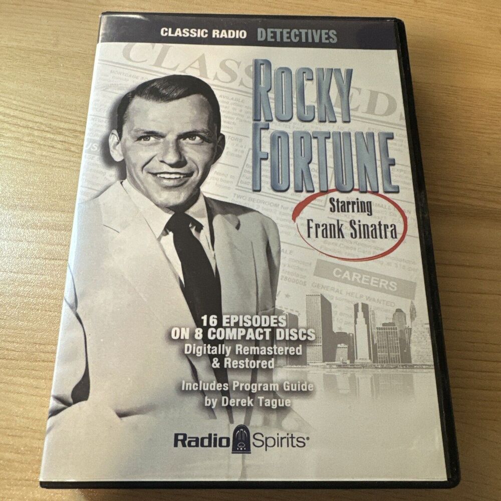 ROCKY FORTUNE DETECTIVE FRANK SINATRA 16 EPISODES/8 REMASTERED RESTORED CD's VG+